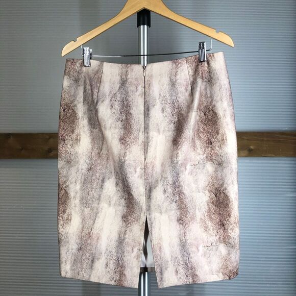 Anthro Maison‎ Scotch Soft Flannel Purple Pink Abstract Pencil Skirt Sz 3 US L - Picture 3 of 9